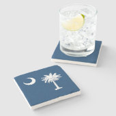 vlag van de staat South Carolina Stenen Onderzetter (Zijkant)