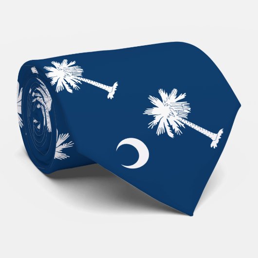 vlag van de staat South Carolina Stropdas (Opgerold)