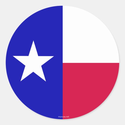 Vlag van de staat Texas Ronde Sticker (Voorkant)