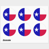 Vlag van de staat Texas Ronde Sticker (Vel)