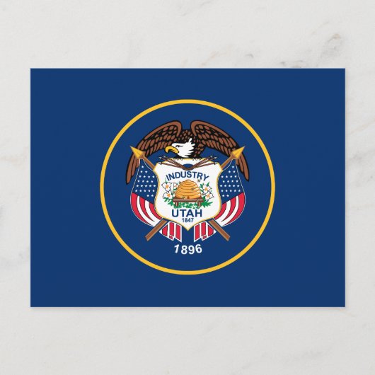 Vlag van de staat Utah Briefkaart (Voorkant)