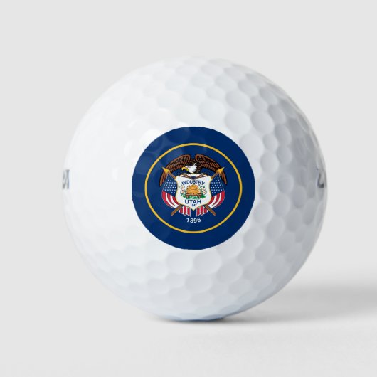 Vlag van de staat Utah Golfballen (Voorkant)