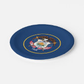 Vlag van de staat Utah Papieren Bordje (Gekanteld)