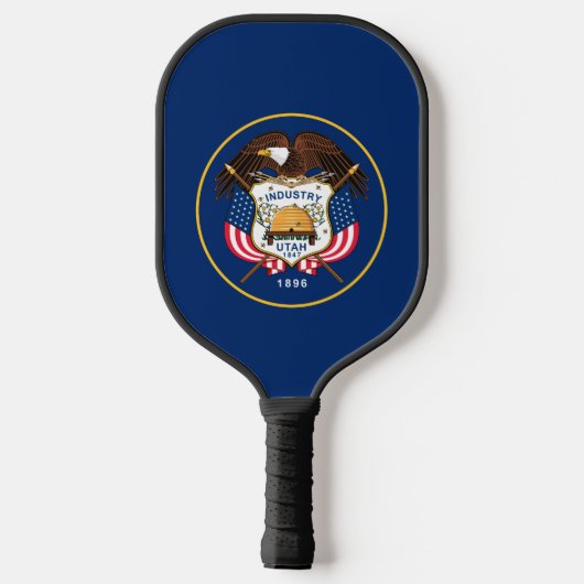 Vlag van de staat Utah Pickleball Paddle (Achterkant)
