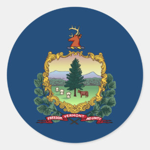 Vlag van de staat Vermont Ronde Sticker