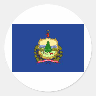 Vlag van de staat Vermont Ronde Sticker