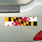 Vlag van de staat Vibrant Maryland Bumpersticker (Op auto)