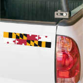 Vlag van de staat Vibrant Maryland Bumpersticker (Op Truck)