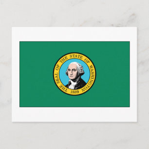 vlag van de staat Washington Briefkaart