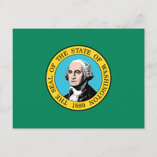 Vlag van de staat Washington Briefkaart
