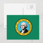 vlag van de staat Washington Briefkaart (Voorkant / Achterkant)