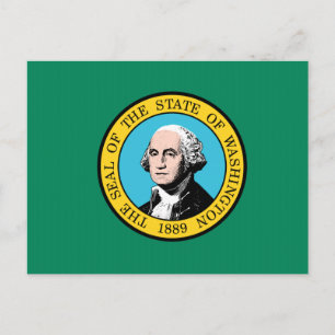 vlag van de staat Washington Briefkaart