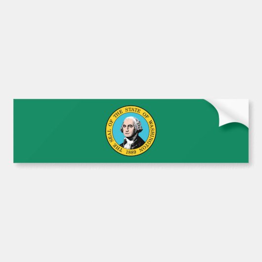 vlag van de staat Washington Bumpersticker (Voorkant)