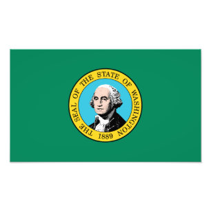 Vlag van de staat Washington Foto Afdruk