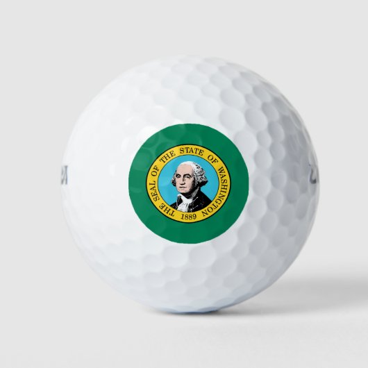 vlag van de staat Washington Golfballen (Voorkant)