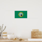 vlag van de staat Washington Poster (Keuken)