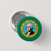 vlag van de staat Washington Ronde Button 3,2 Cm (Voorkant /achterkant)
