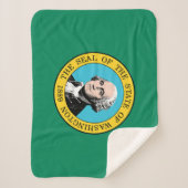 vlag van de staat Washington Sherpa Deken (Voorkant)