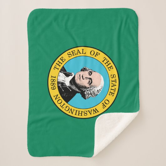 vlag van de staat Washington Sherpa Deken (Voorkant)