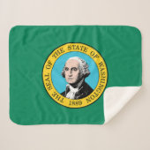 vlag van de staat Washington Sherpa Deken (Voorkant (horizontaal))