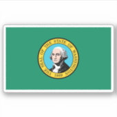 Vlag van de staat Washington Sticker (Voorkant)
