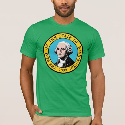 vlag van de staat Washington T-shirt (Voorkant)
