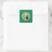 Vlag van de staat Washington Vierkante Sticker (Tas)