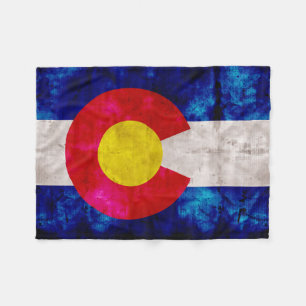 vlag van de staat Weathered Colorado Fleece Deken