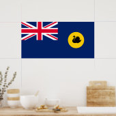 Vlag van de staat Western Australië Poster (Keuken)