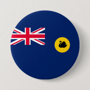 Vlag van de staat Western Australië Ronde Button 7,6 Cm