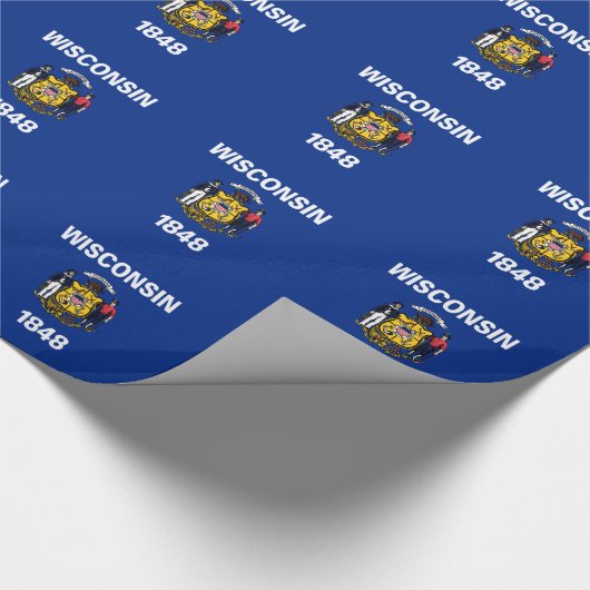 Vlag van de staat Wisconsin Cadeaupapier (Hoek)