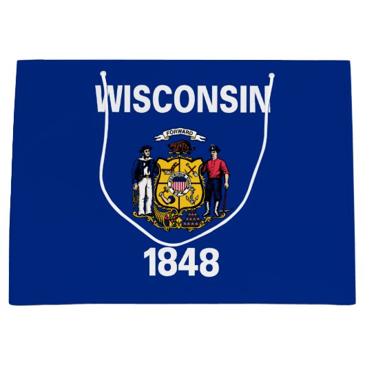 Vlag van de staat Wisconsin Groot Cadeauzakje (Voorkant)