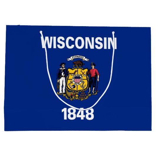 Vlag van de staat Wisconsin Groot Cadeauzakje (Achterkant)