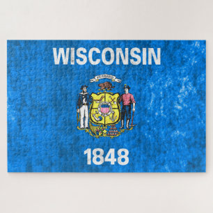 Vlag van de staat Wisconsin Legpuzzel