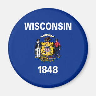 Vlag van de staat Wisconsin Magneet