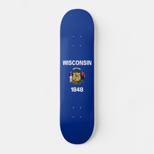 Vlag van de staat Wisconsin Skateboard (Voorkant)