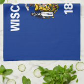 Vlag van de staat Wisconsin Theedoek (Gevouwen)