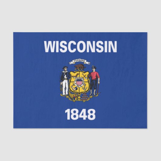 Vlag van de staat Wisconsin Tissuepapier (Voorkant)