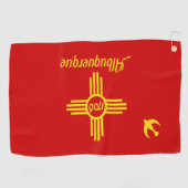 vlag van de stad Albuquerque (New Mexico) Golfhanddoek (Horizontaal)