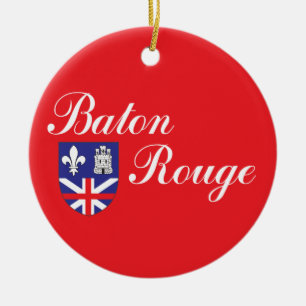 vlag van de stad Baton Rouge Keramisch Ornament