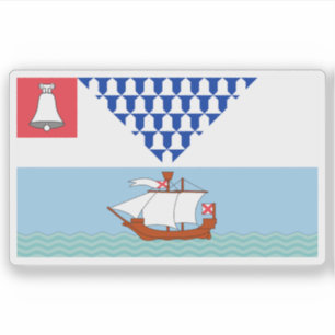 Vlag van de stad Belfast, Noord-Ierland Sticker