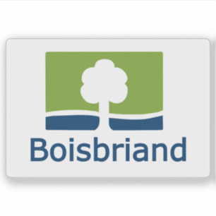 Vlag van de stad Boisbriand, Quebec, Canada Sticker
