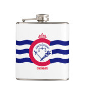 Vlag van de stad Cincinnati, Ohio Heupfles (Voorkant)