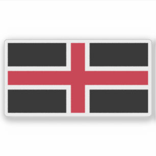 Vlag van de stad Durham, Engeland Sticker