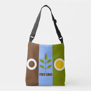 Vlag van de stad Fresno, California Crossbody Bag Tas