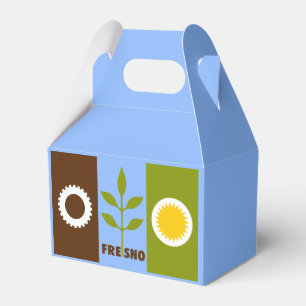 Vlag van de stad Fresno, California Favor Box Bedankdoosjes
