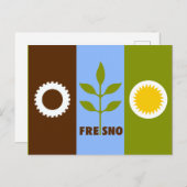 Vlag van de stad Fresno, California Invitation Pos Uitnodiging Briefkaart (Voorkant / Achterkant)