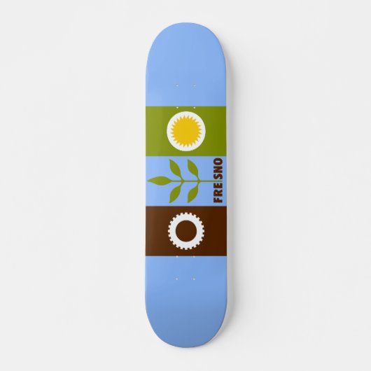 Vlag van de stad Fresno, California Skateboard (Voorkant)