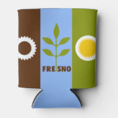Vlag van de stad Fresno, Californië Koelbox Blikjeskoeler (Voorkant)