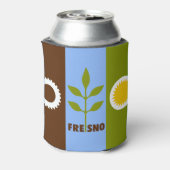 Vlag van de stad Fresno, Californië Koelbox Blikjeskoeler (Blikje Achterkant)